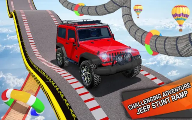 Impossible Jeep Stunt Driving android App screenshot 1