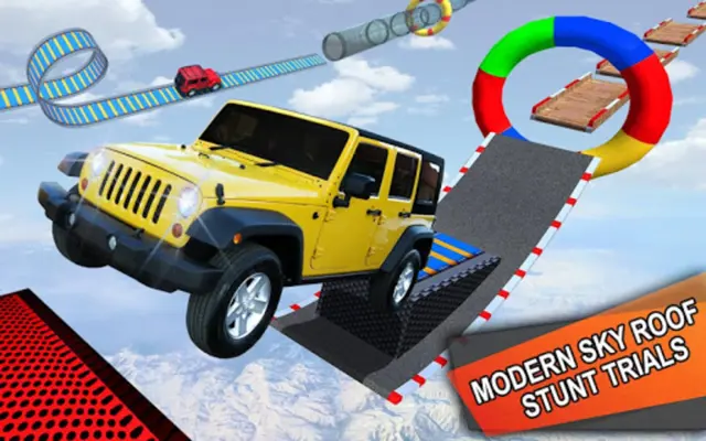 Impossible Jeep Stunt Driving android App screenshot 3